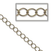 Chaîne maille rombo 4 mm bronze x1m|raw }}