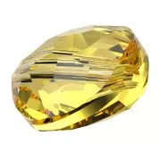 Perle ronde plate -  8 mm - Thin Round PureCrystal 5034  - Light Topaz x1