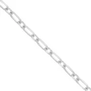 Chaîne maille rectangle alternée (1x1) 2 mm en Argent 925 x 1m