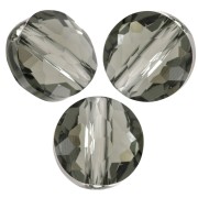 Perle ronde plate -  8 mm - Thin Round PureCrystal 5034  - Black Diamond x1|raw }}