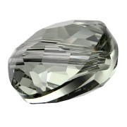 Perle ronde plate -  8 mm - Thin Round PureCrystal 5034  - Black Diamond x1