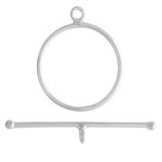 Fermoir T 22.5 mm - Argent 925 x1