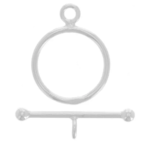 Fermoir T 15 mm en Argent 925 x1