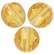 Perles rondes plates - 6 mm - Thin Round  PureCrystal 5034 - Light Topaz x6|raw }}
