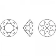 Cabochon PureCrystal 1088 6 mm - Dark Rose x1