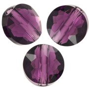 Perles rondes plates - 6 mm - Thin Round  PureCrystal 5034 - Amethyst x6|raw }}