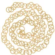 Anneaux ouverts 5x0.7 mm - Acier inoxydable 304L Doré x100