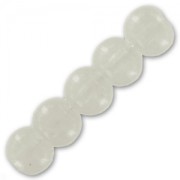Rondes imitation jade 4 mm Blanc x50|raw }}