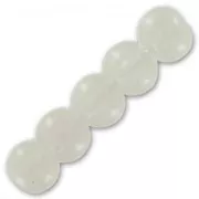 Rondes imitation jade 4 mm Blanc x50