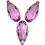 Gouttes PureCrystal 6010 11x5.5 mm - Dark Rose x4