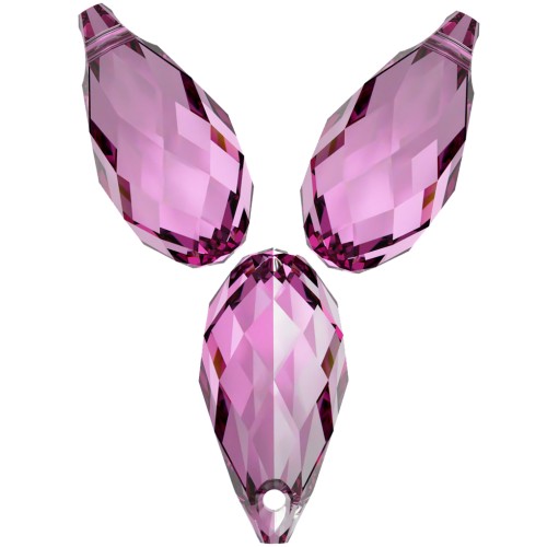 Gouttes PureCrystal 6010 11x5.5 mm - Dark Rose x4