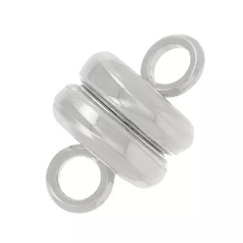 Fermoir aimanté 9x6 mm - Placage Argent fin x1