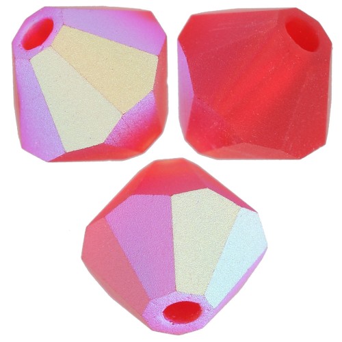 Perles toupies Preciosa - Rondelle Bead 5 mm - Light Siam AB Matt x12