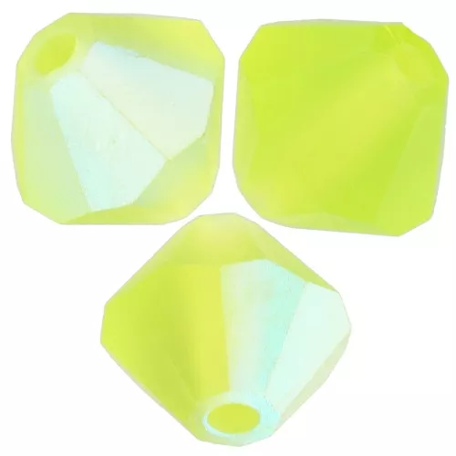Perles toupies Preciosa - Rondelle Bead 6 mm - Limecicle AB Matt x12