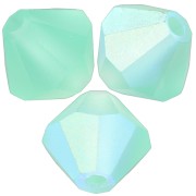 Perles toupies Preciosa - Rondelle Bead 6 mm - Caribbean Sea AB Matt x12