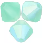 Perles toupies Preciosa - Rondelle Bead 6 mm - Caribbean Sea AB Matt x12