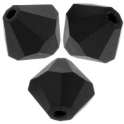 Perles toupies Preciosa - Rondelle Bead 6 mm - Jet Matt x12