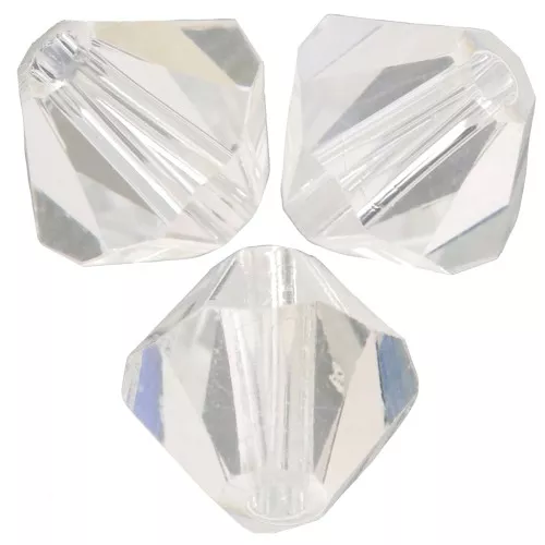 Perles toupies Preciosa - Rondelle Bead 6 mm - Crystal Argent Flare x12