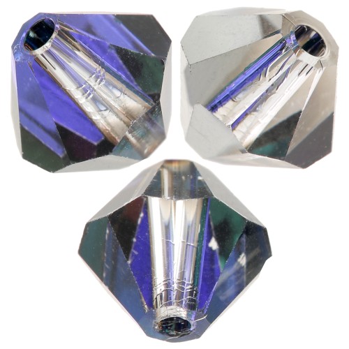 Perles toupies Preciosa - Rondelle Bead 6 mm - Crystal Heliotrope x12