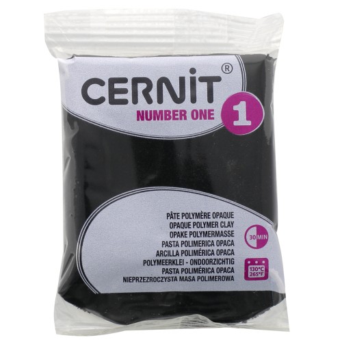 Pâte Cernit Number One Opaque - Noir (n°100) x56gr