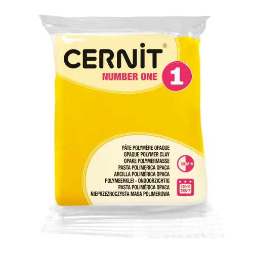 Pâte Cernit Number One Opaque - Jaune (n°700) x56gr