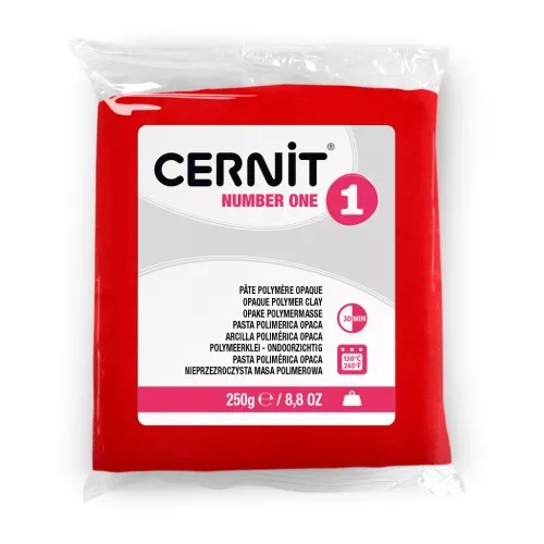 Pâte Cernit Number One Opaque - 250gr Rouge (n°400)