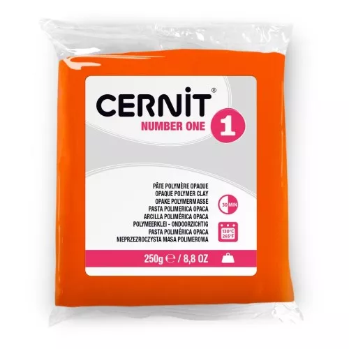 Pâte Cernit Number One Opaque - 250gr Orange (n°752)