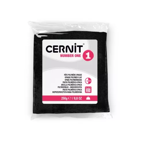 Pâte Cernit Number One Opaque - 250gr Noir (n°100)