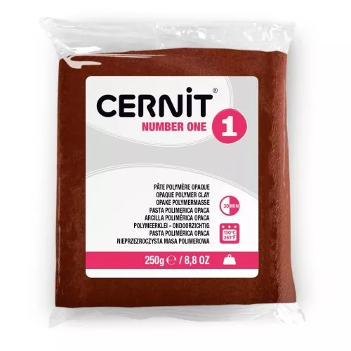 Pâte Cernit Number One Opaque - 250gr Brun (n°800)