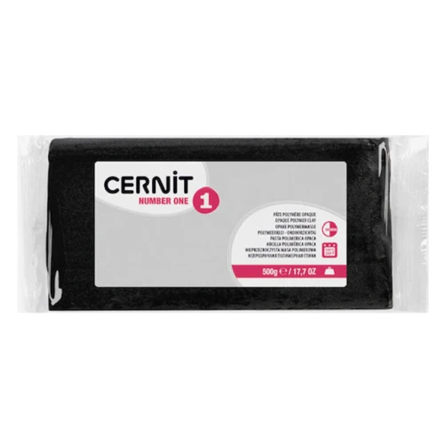 Pâte Cernit Number One Opaque - 500gr Noir (n°100)