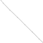 Chaîne maille Forçat limée 1.5 mm avec perles aplaties Acier inoxydable 304L x1m