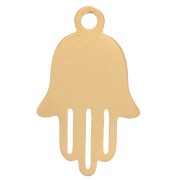 Breloques main de Fatma 12.5x7.5 mm - Acier inoxydable 316L Doré x4