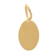 Breloques ovales 9x4 mm avec anneau ouvert - Acier inoxydable 316L Doré x4