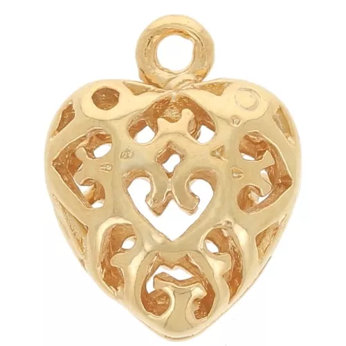 Breloque Porte-bonheur Lingot D'or Plaqué Or 26mm - Avec Mousqueton - Pour Bracelet à Breloques - Fait Main - 1