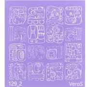 Silk Screen VeroS pour pâte polymère 90x90 mm - Motif Maya n°129_2 x1
