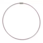 Tour de cou cablé fermoir à vis 40 cm Amethyst x1