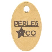 Breloques personnalisées ovale 10x6 mm - Logo complexe - Acier inox 304 Doré x100|raw }}