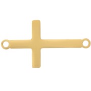 Intercalaire croix 23x12 mm - Acier inoxydable 304L Doré x1|raw }}