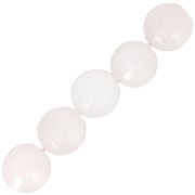 Perles Rondes facettées 10 mm en pierre gemme Quartz Rose x5|raw }}