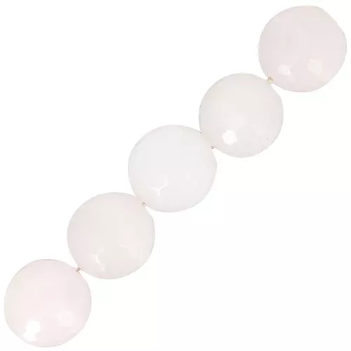 Perles Rondes facettées 10 mm en pierre gemme Quartz Rose x5