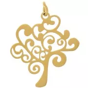 Pendentif arbre de vie 20x18 mm - Acier inoxydable 316L Doré x1