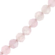 Perles Rondes facettées 4 mm en pierre gemme Quartz Rose x20|raw }}