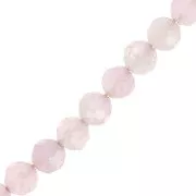 Perles Rondes facettées 4 mm en pierre gemme Quartz Rose x20