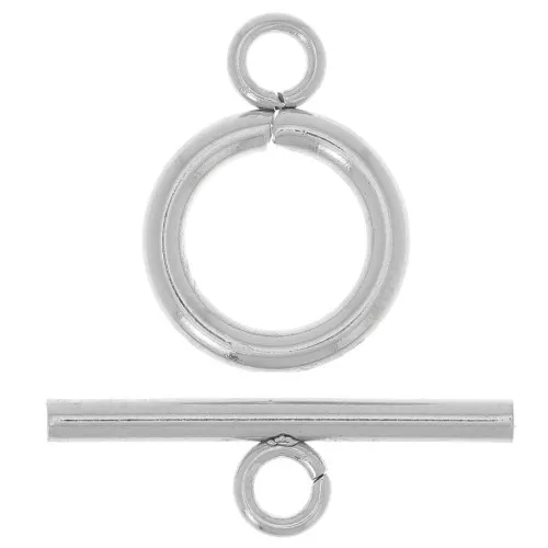 Fermoir T pour bracelet ou collier 12 mm - Acier inoxydable 304L x1