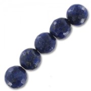 Perles Rondes facettées 8 mm en pierre gemme Lapis Lazuli x10