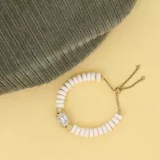 Fermoir chainette réglable maille Venitienne 80 mm - Acier inoxydable 304L Doré x1