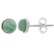 Clous d'oreilles pour cabochon fond plat 6 mm - Argent 925 x2
