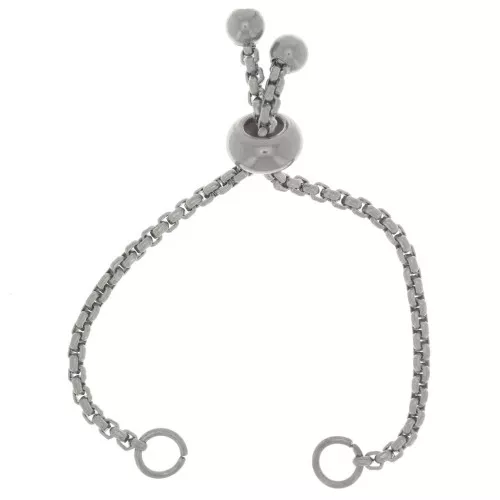 Fermoir chainette réglable maille Venitienne 80 mm - Acier inoxydable 304L x1
