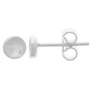 Clous d'oreilles pour cabochon fond plat 4 mm - Argent 925 x2
