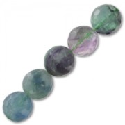 Perle Ronde facettée 12 mm pierre gemme Fluorite x1|raw }}